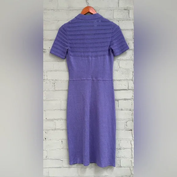 Vintage 70s Purple Knit Dress - Picture 9 of 10